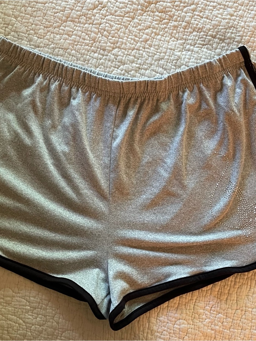 Baby Phat Gray Lounge Shorts with Black Trim